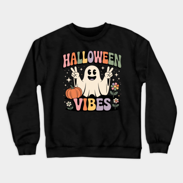Halloween-Vibes Crewneck Sweatshirt by Creatifly Graphic Tees