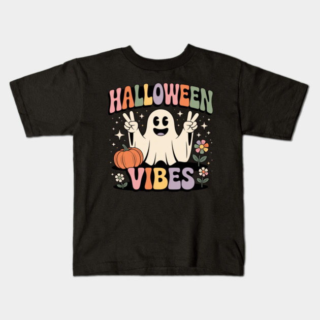 Halloween-Vibes Kids T-Shirt by Creatifly Graphic Tees