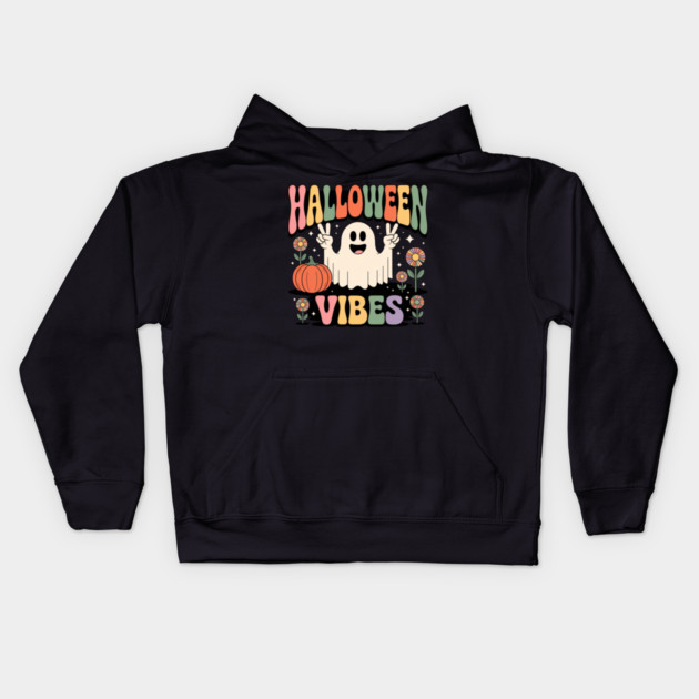 Halloween-Vibes Kids Hoodie by Creatifly Graphic Tees