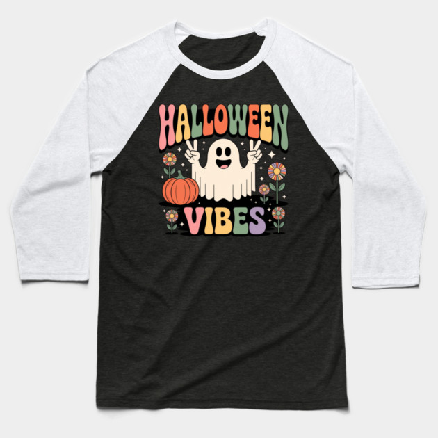 Halloween-Vibes Baseball T-Shirt by Creatifly Graphic Tees