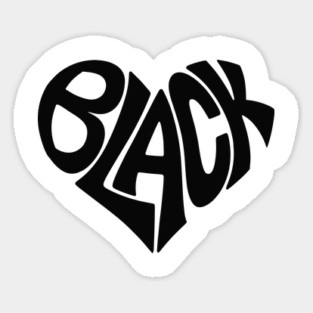 BLACK | Black in Heart Shape Magnet