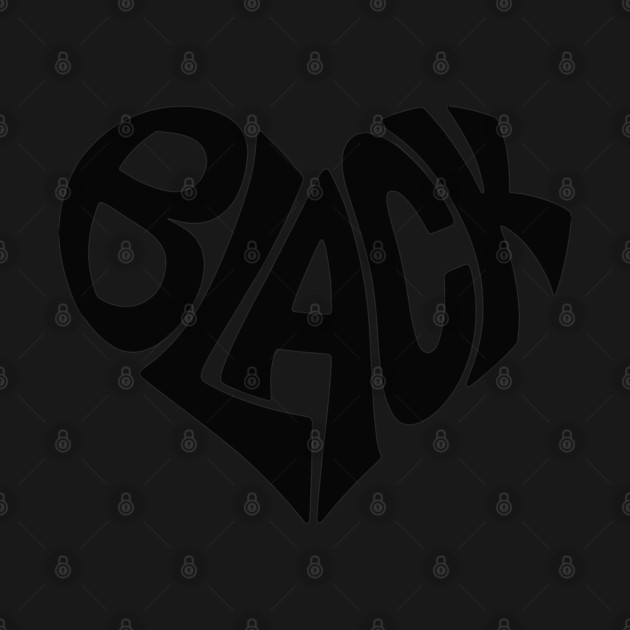 BLACK | Black in Heart Shape by UrbanLifeApparel