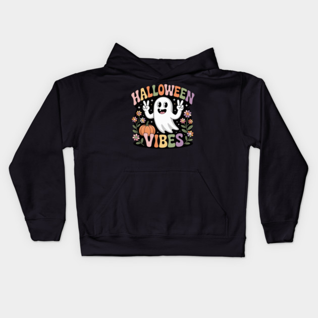 Halloween-Vibes Kids Hoodie by Creatifly Graphic Tees