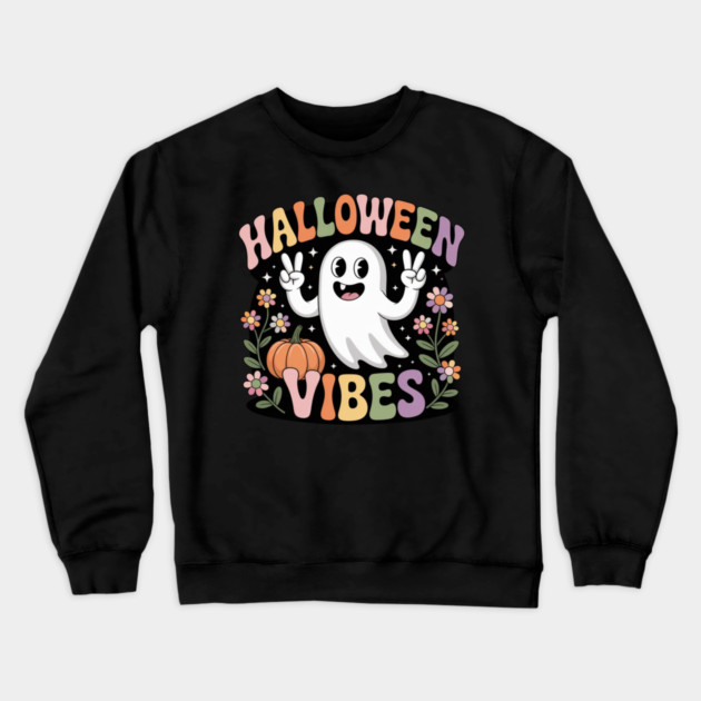 Halloween-Vibes Crewneck Sweatshirt by Creatifly Graphic Tees