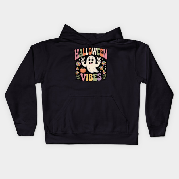 Halloween-Vibes Kids Hoodie by Creatifly Graphic Tees