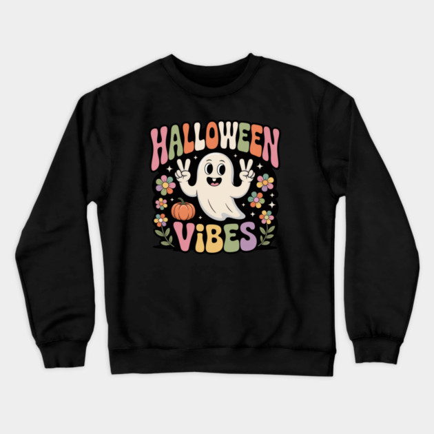 Halloween-Vibes Crewneck Sweatshirt by Creatifly Graphic Tees