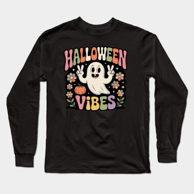 Halloween-Vibes Long Sleeve T-Shirt by Creatifly Graphic Tees