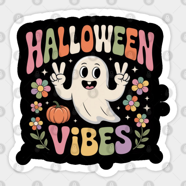 Halloween-Vibes Sticker by Creatifly Graphic Tees