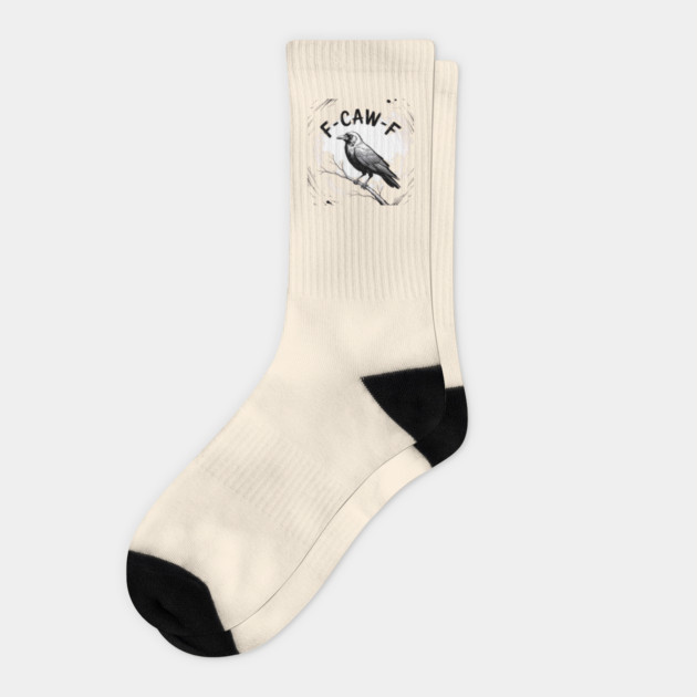 F-Caw-F Socks by Creatifly Graphic Tees