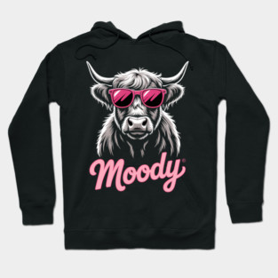 Highland Cow, Tattoo Style Highland Cow, Farm Girl, Farmer Hoodie