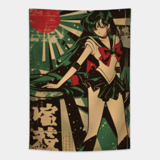 Sailor Pluto retro Grunge Poster Tapestry