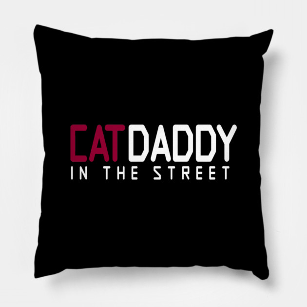 Cat Daddy In The Street Funny MEME Pillow by DrollDrifter