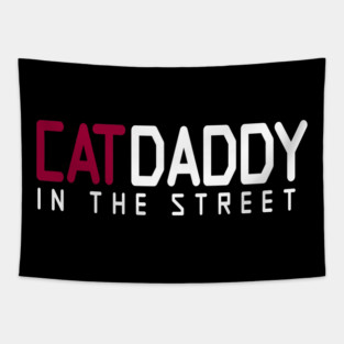 Cat Daddy In The Street Funny MEME Tapestry