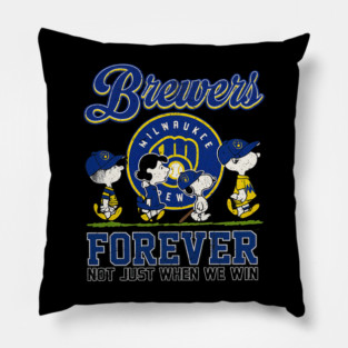 Milwaukee Brewers October cartoon Pillow