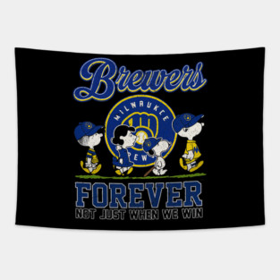 Milwaukee Brewers October cartoon Tapestry