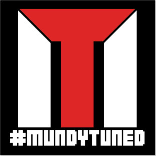 #MundyTuned MT Logo White Posters and Art