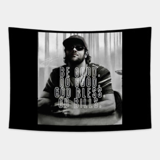 Vintage Buffalo Josh Allen, Be Good, Do Good, God Bless, Go Bills Tapestry