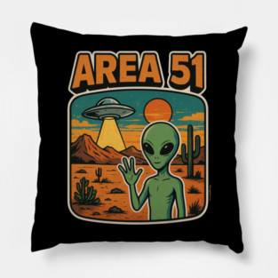 The Galactic Getaway Tee! Area 51 - Alien UFO Souvenir Pillow