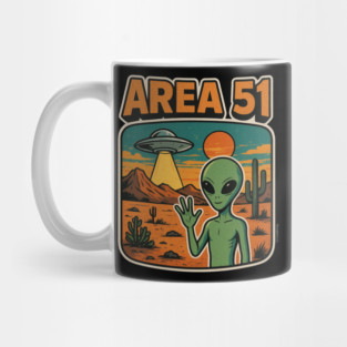 The Galactic Getaway Tee! Area 51 - Alien UFO Souvenir Mug