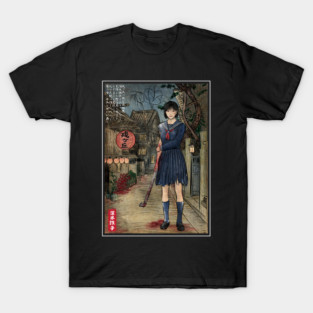 Hinako in Japan woodblock T-Shirt
