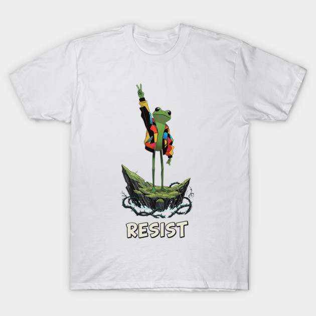 Portland-Frog-Protest T-Shirt by Too Mush Creative