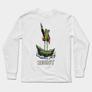 Portland-Frog-Protest Long Sleeve T-Shirt