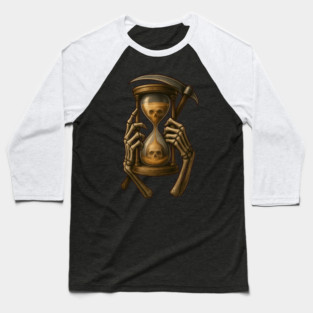 The Gravelord’s Hourglass – Grim Reaper Gothic Art Baseball T-Shirt