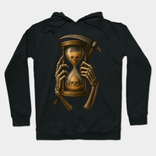 The Gravelord’s Hourglass – Grim Reaper Gothic Art Hoodie