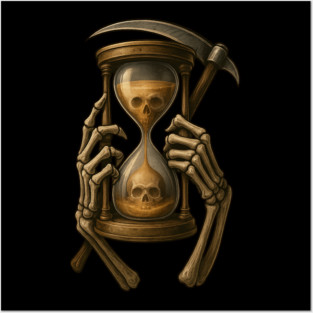 The Gravelord’s Hourglass – Grim Reaper Gothic Art Posters and Art