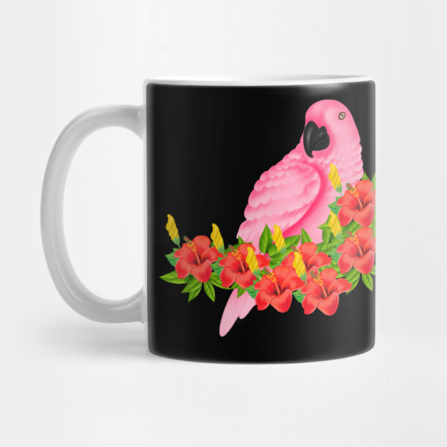 Tropical Pink Parrot Floral by logiamerch
