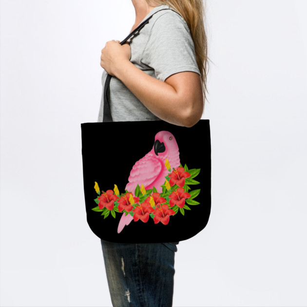 Tropical Pink Parrot Floral by logiamerch