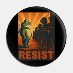 Resist Frog - Portland Protest Activist Pin
