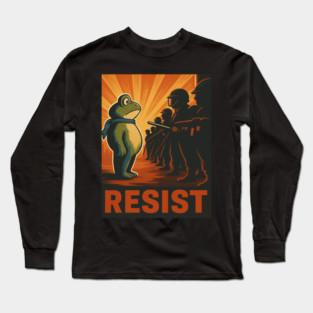 Resist Frog - Portland Protest Activist Long Sleeve T-Shirt
