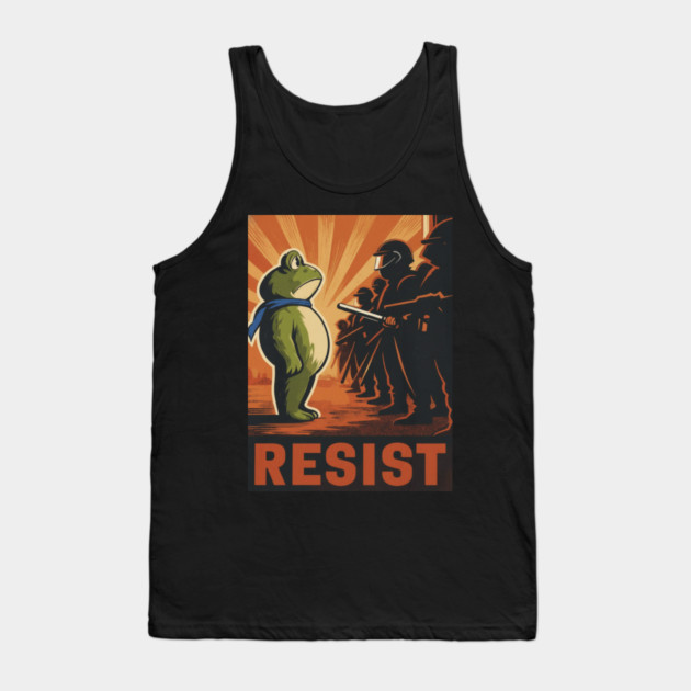 Resist Frog Activist - Portland Protest Frog Tank Top by ArtistTee ⭐⭐⭐⭐⭐