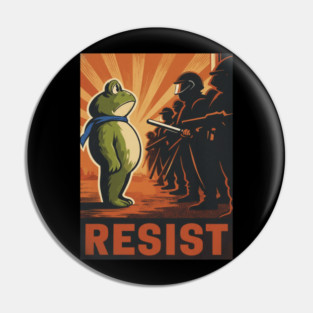 Resist Frog Activist - Portland Protest Frog Pin