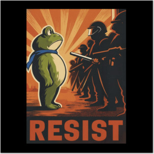 Resist Frog Activist - Portland Protest Frog Posters and Art