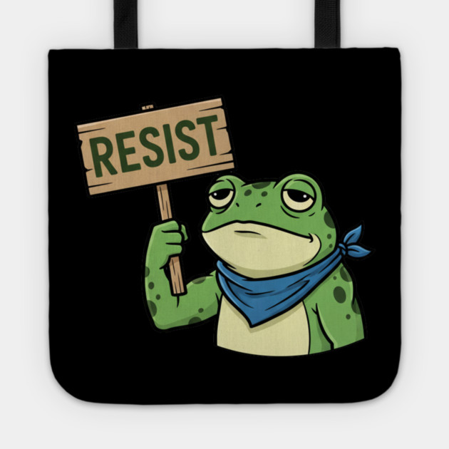 Resist-Frog-Portland-Protest-Activist Tote by ArtistTee ⭐⭐⭐⭐⭐