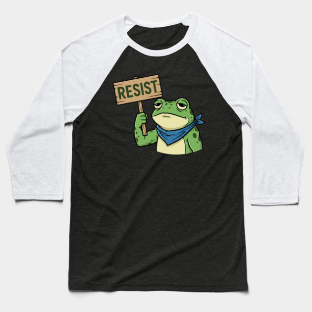 Resist-Frog-Portland-Protest-Activist Baseball T-Shirt by ArtistTee ⭐⭐⭐⭐⭐