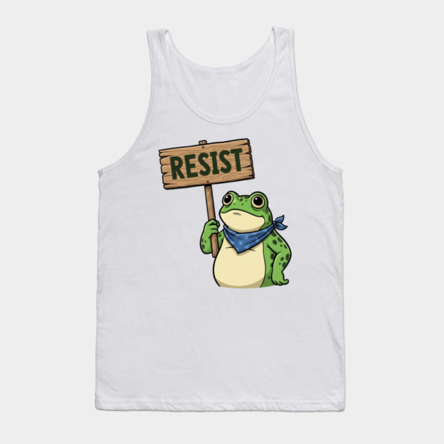 Resist Frog - Portland Protest Activist Tank Top by ArtistTee ⭐⭐⭐⭐⭐