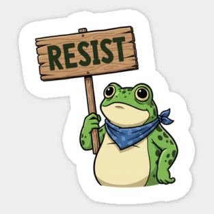 Resist Frog - Portland Protest Activist Sticker