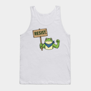 Resist Frog Activist - Portland Protest Frog Tank Top