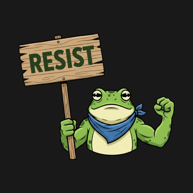 Resist Frog Activist - Portland Protest Frog by ArtistTee ⭐⭐⭐⭐⭐