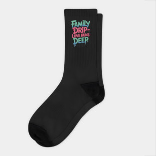 Family Drip - Love Runs Deep Family Gift Socks