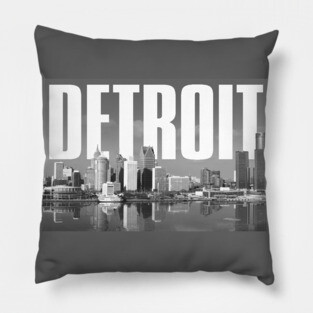 Detroit Cityscape Pillow