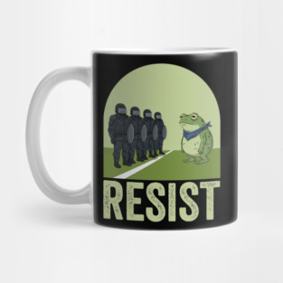 Resist Frog - Portland Protest Activist Vintage Poster Mug
