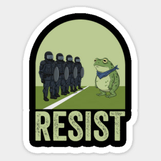 Resist Frog - Portland Protest Activist Vintage Poster Magnet