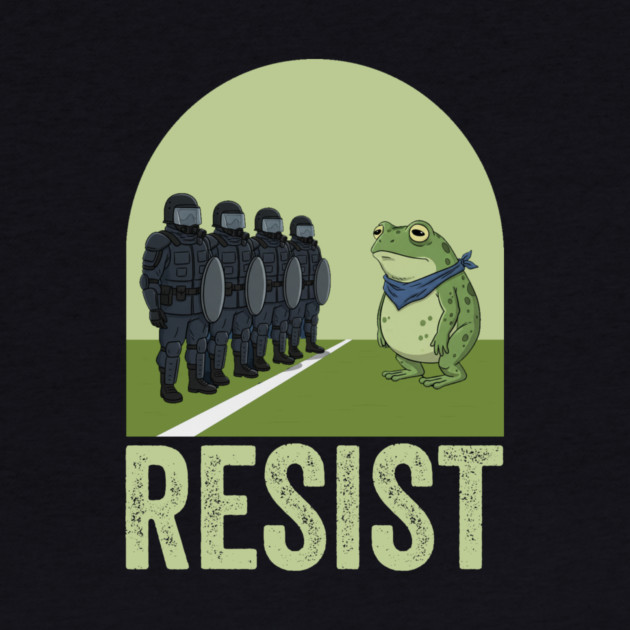 Resist Frog - Portland Protest Activist Vintage Poster by ArtistTee ⭐⭐⭐⭐⭐