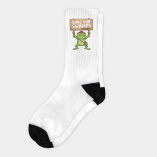 Resist Frog Activist - Portland Protest Frog Socks