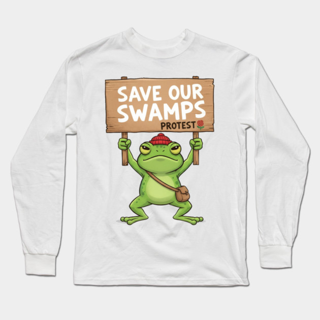 Resist Frog Activist - Portland Protest Frog Long Sleeve T-Shirt by ArtistTee ⭐⭐⭐⭐⭐