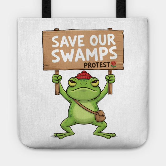 Resist Frog Activist - Portland Protest Frog Tote by ArtistTee ⭐⭐⭐⭐⭐